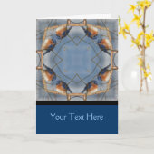 Bluebird万華鏡のように千変万化するパターン自然フォトカード カード (黄色い花)