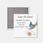 Bluebird日付磁石を保存 マグネット (正面/裏面)