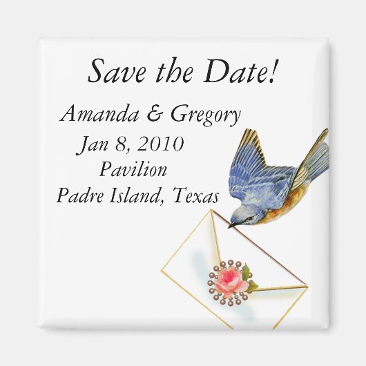 Bluebird日付磁石を保存 マグネット (正面)