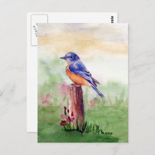 Bluebird歌はがき ポストカード (正面/裏面)