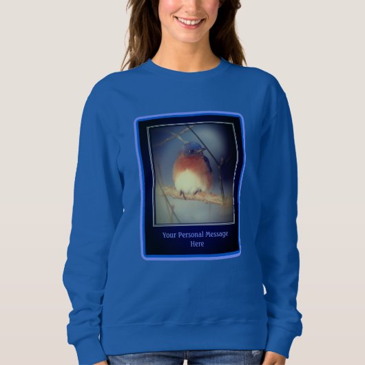 Bluebird独自の引用文を作成カスタム スウェットシャツ (正面)