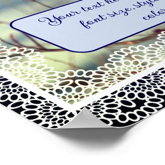 Bluebird独自の文字を作成パーソナライズされた ポスター (角)