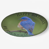 Bluebird紙プレート(名前と誕生日) ペーパープレート (アングル)