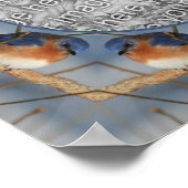 Bluebird自然フレーム独自の写真を作成 ポスター (角)