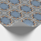 Bluebird自然抽象芸術万華鏡のように千変万化するパターン ラッピングペーパー (角)