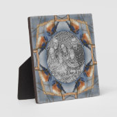 Bluebird自然抽象芸術自分の写真を追加 フォトプラーク (正面)