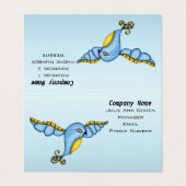 Bluebird黄お洒落色のアクセント(フライトブルー) 名刺 (外部フラット)