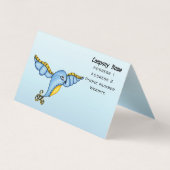 Bluebird黄お洒落色のアクセント(フライトブルー) 名刺 (裏面)