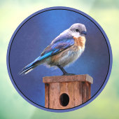 Bluebird (メス) 絵画 - Bird Artオリジナル ウィンドウサイン (シート3)