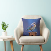Bluebird (メス) 絵画 - Bird Artオリジナル クッション (椅子)