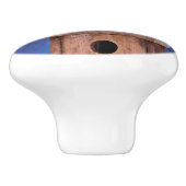 Bluebird (メス) 絵画 - Bird Artオリジナル セラミックノブ (側面)