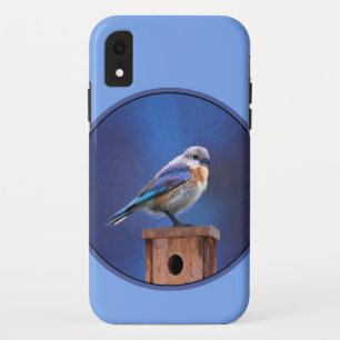 Bluebird (メス) 絵画 - Bird Artオリジナル iPhone XRケース