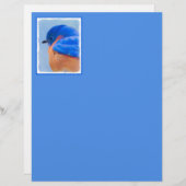 Bluebird 絵画's - Bird Artオリジナル (正面/裏面)