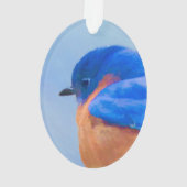 Bluebird 絵画's - Bird Artオリジナル オーナメント (裏面)