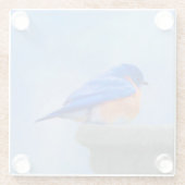 Bluebird 絵画's - Bird Artオリジナル ガラスコースター (裏面)