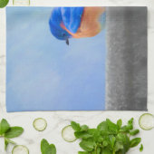 Bluebird 絵画's - Bird Artオリジナル キッチンタオル (折り畳み)