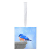 Bluebird 絵画's - Bird Artオリジナル キューブオーナメント (右)