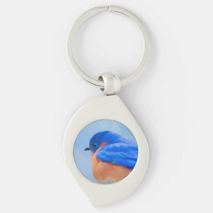 Bluebird 絵画's - Bird Artオリジナル キーホルダー