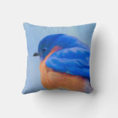 Bluebird 絵画's - Bird Artオリジナル クッション (裏面)