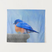 Bluebird 絵画's - Bird Artオリジナル タペストリー (正面(横))