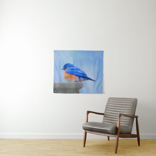 Bluebird 絵画's - Bird Artオリジナル タペストリー (インサイチュ(横))
