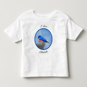 Bluebird 絵画's - Bird Artオリジナル トドラーTシャツ