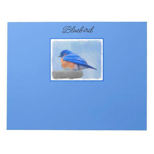 Bluebird 絵画's - Bird Artオリジナル ノートパッド (正面)