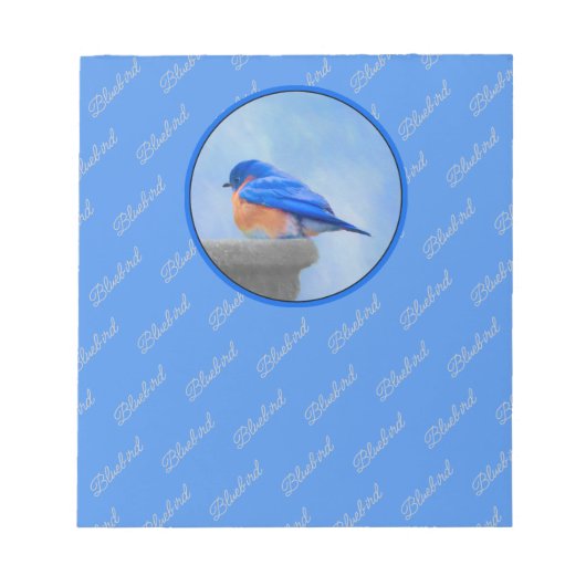 Bluebird 絵画's - Bird Artオリジナル ノートパッド (正面)