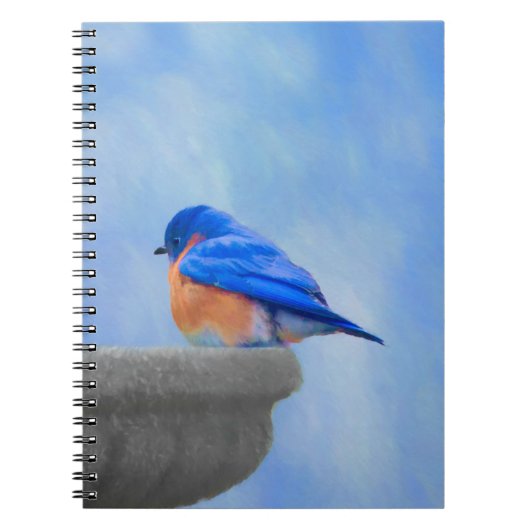 Bluebird 絵画's - Bird Artオリジナル ノートブック (正面)