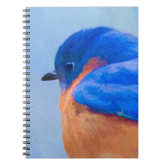Bluebird 絵画's - Bird Artオリジナル ノートブック (正面)