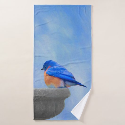 Bluebird 絵画's - Bird Artオリジナル バスタオルセット (バスタオル)