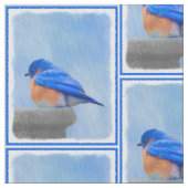 Bluebird 絵画's - Bird Artオリジナル ファブリック (クローズアップ)