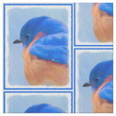Bluebird 絵画's - Bird Artオリジナル ファブリック (クローズアップ)