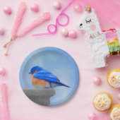 Bluebird 絵画's - Bird Artオリジナル ペーパープレート (パーティー)