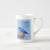 Bluebird 絵画's - Bird Artオリジナル ボーンチャイナマグカップ (右)