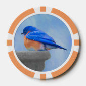 Bluebird 絵画's - Bird Artオリジナル ポーカーチップ (正面)