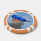 Bluebird 絵画's - Bird Artオリジナル ポーカーチップ (シングル)