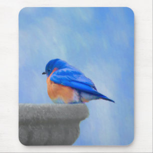 Bluebird 絵画's - Bird Artオリジナル マウスパッド
