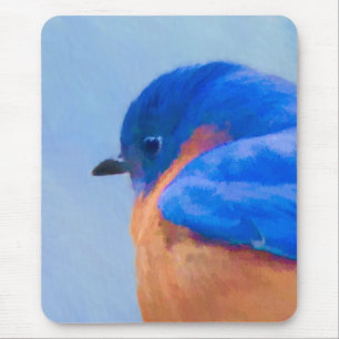 Bluebird 絵画's - Bird Artオリジナル マウスパッド