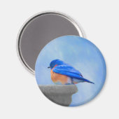 Bluebird 絵画's - Bird Artオリジナル マグネット (正面/裏面)