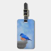 Bluebird 絵画's - Bird Artオリジナル ラゲッジタグ (正面縦)