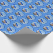 Bluebird 絵画's - Bird Artオリジナル ラッピングペーパー (角)