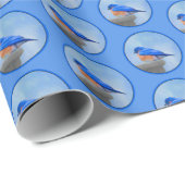 Bluebird 絵画's - Bird Artオリジナル ラッピングペーパー (ロールコーナー)