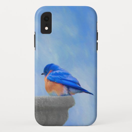Bluebird 絵画's - Bird Artオリジナル Case-Mate iPhoneケース (裏面)