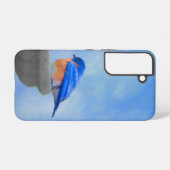 Bluebird 絵画's - Bird Artオリジナル Samsung Galaxyケース (裏面横)