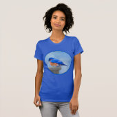 Bluebird 絵画's - Bird Artオリジナル Tシャツ (正面フル)