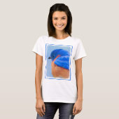 Bluebird 絵画's - Bird Artオリジナル Tシャツ (正面フル)