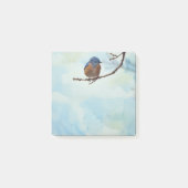 Bluebird Bird Art Nature Post It Note Pad ポストイット (正面)