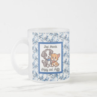 Bluebird Bliss Mug：マグを作成ユニークする フロストグラスマグカップ