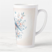 Bluebird Blossom Watercolor Serenity カフェラテマグ (右)